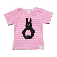 Minti Baby Envelope Tee Baby Bunny Pink/White Stripe